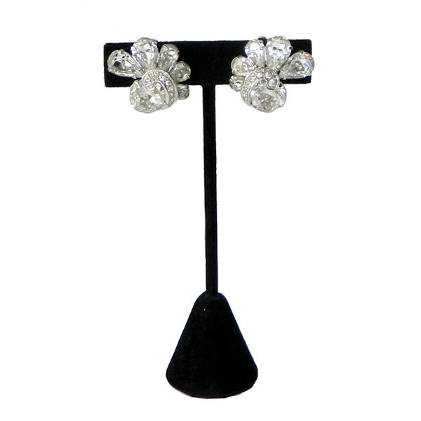 1950's Eisenberg rhinestone earrings