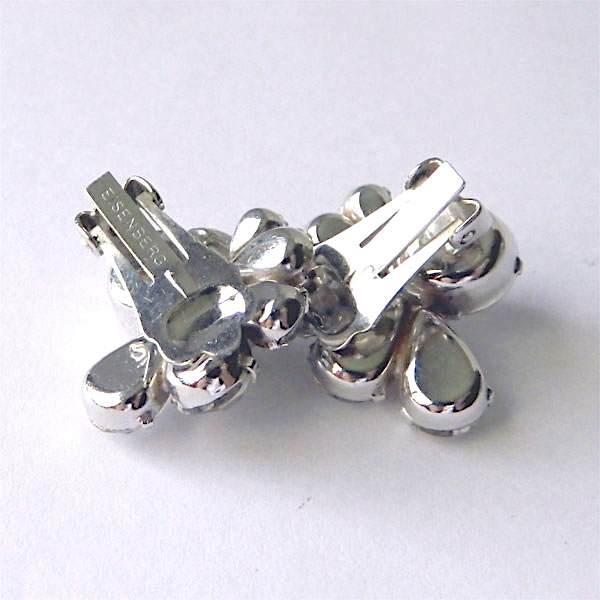 1950's Eisenberg rhinestone earrings