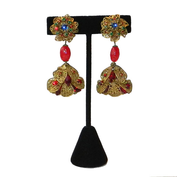 1950's Miriam Haskell earrings