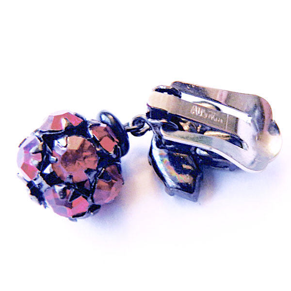 Austrian rhinestone cherry earrings