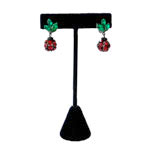 Austrian cherry rhinestone earrings