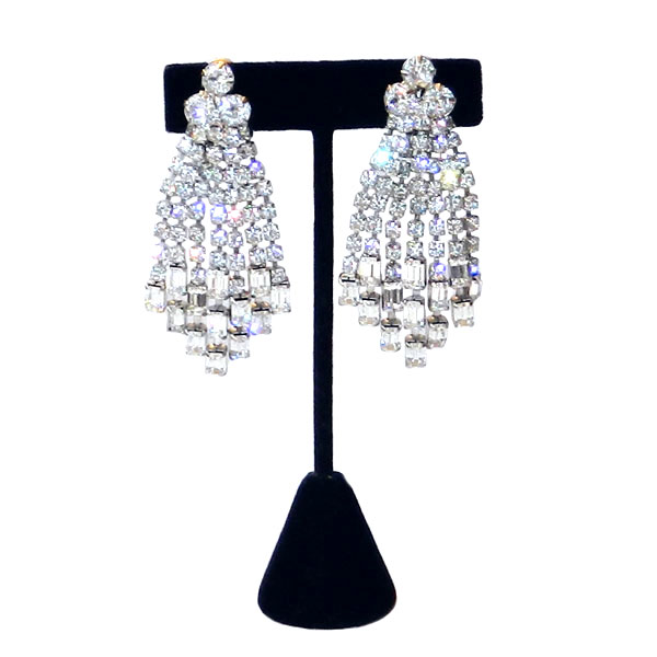 1950's Kramer rhinestone earrings
