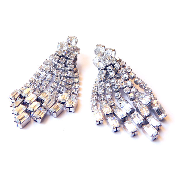 1950's Kramer rhinestone earrings