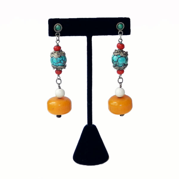 Beaded drop earrings
