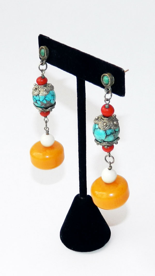 Beaded drop earrings