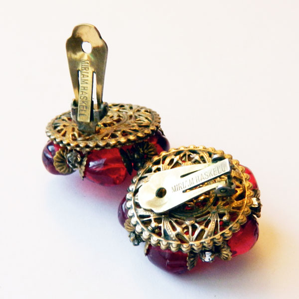 1950's Miriam Haskell earrings