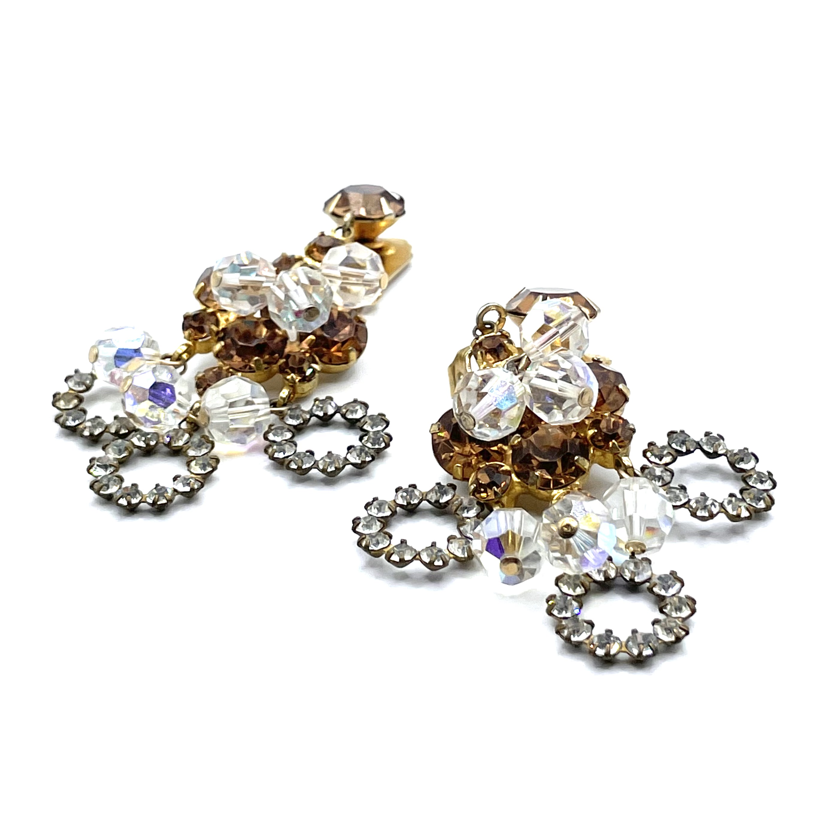 Aurora Borealis crystal drop earrings