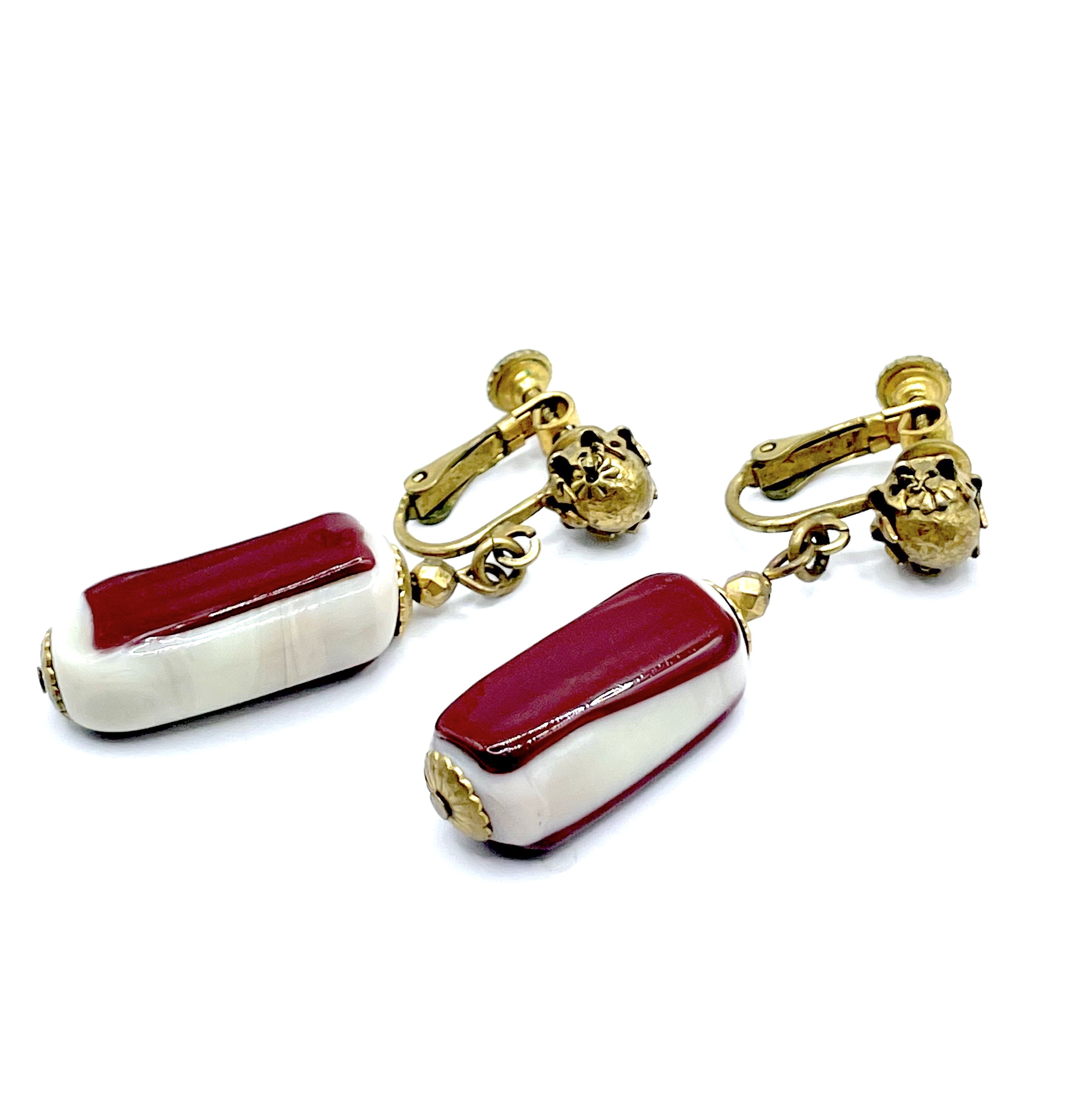 1950's Miriam Haskell earrings