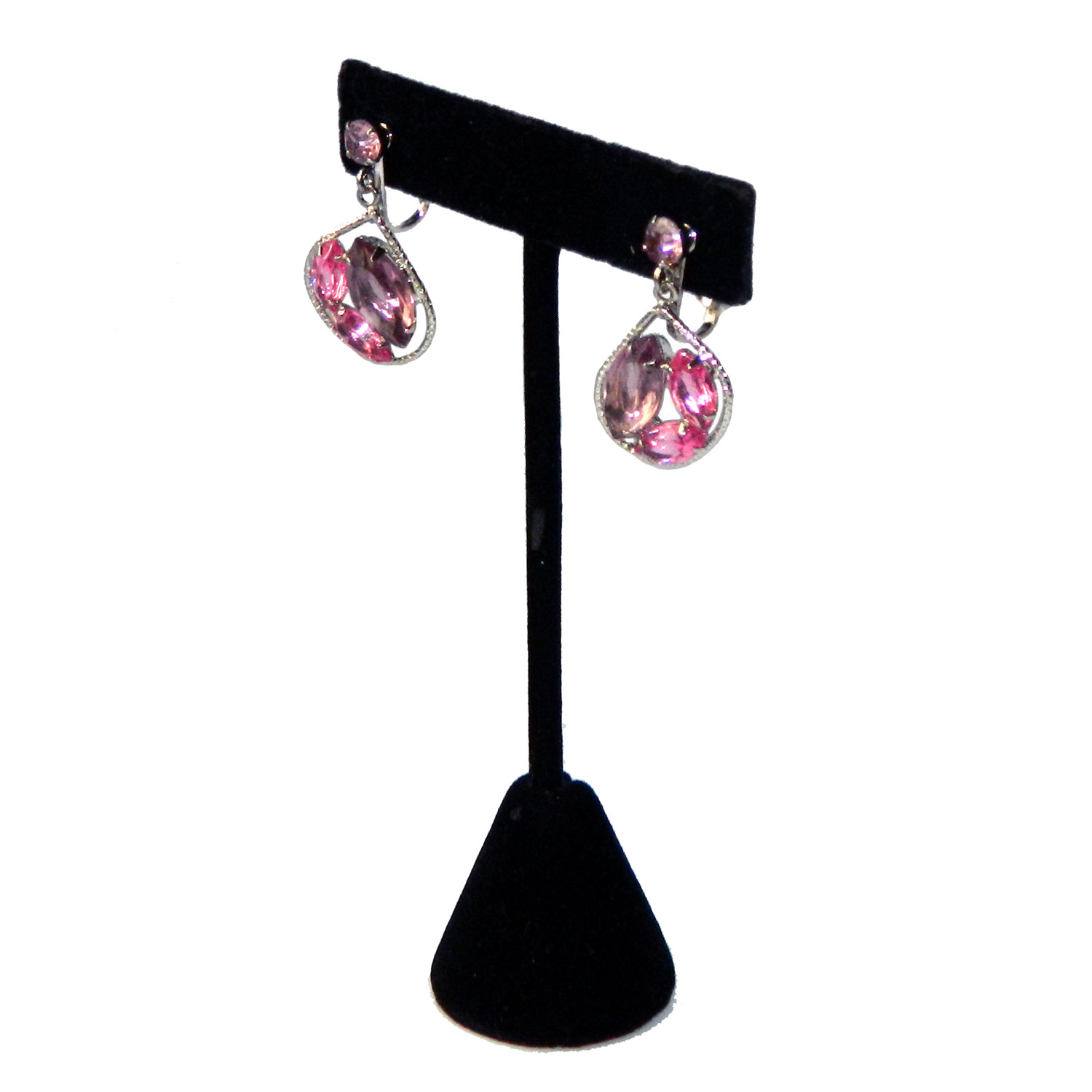 pink rhinestone earrings