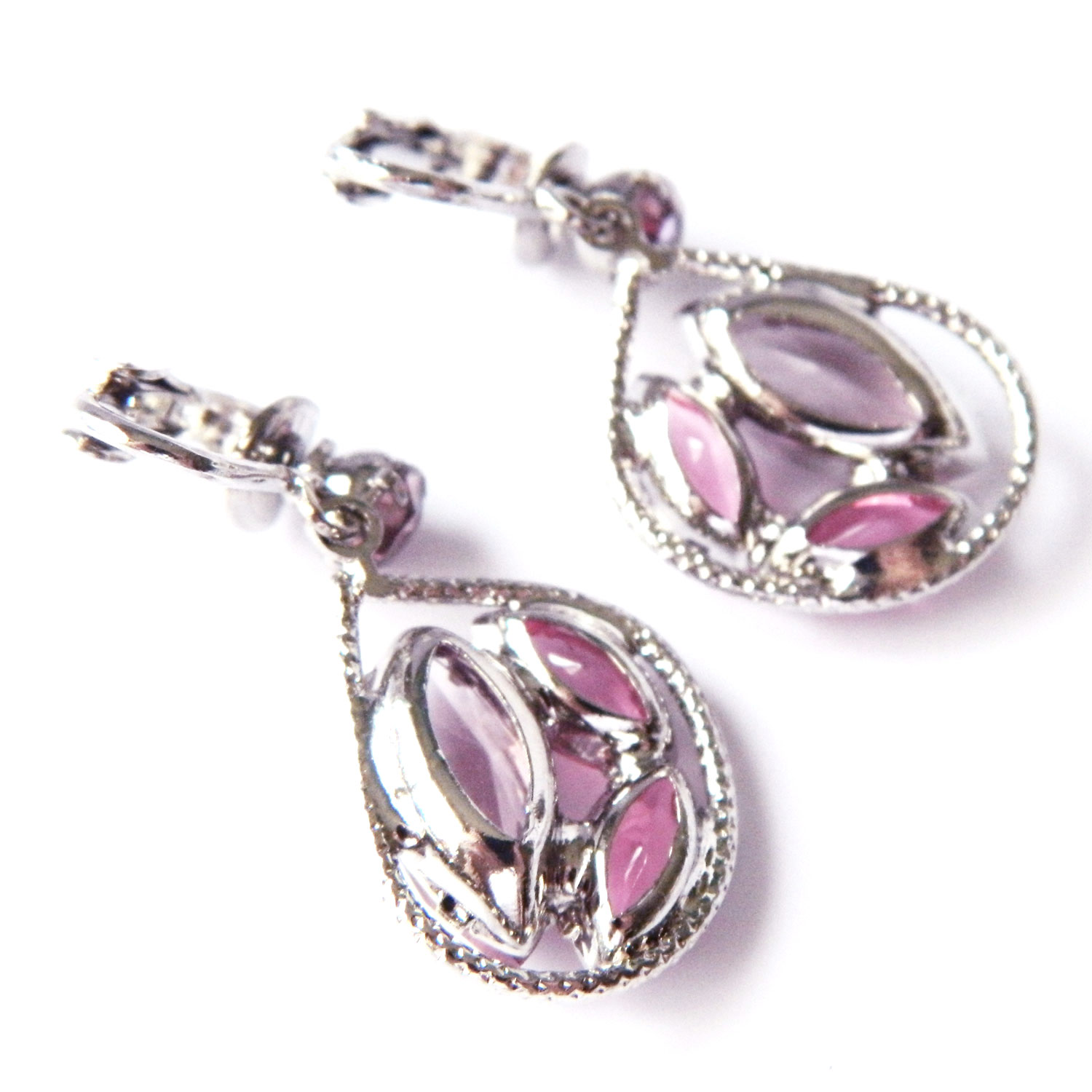 pink rhinestone earrings