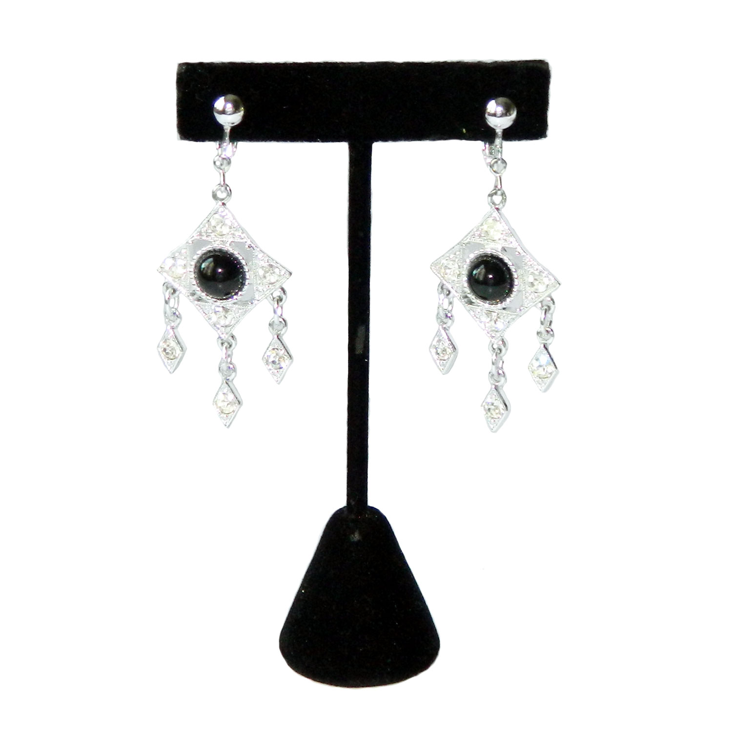 Rhinestone drop earrings