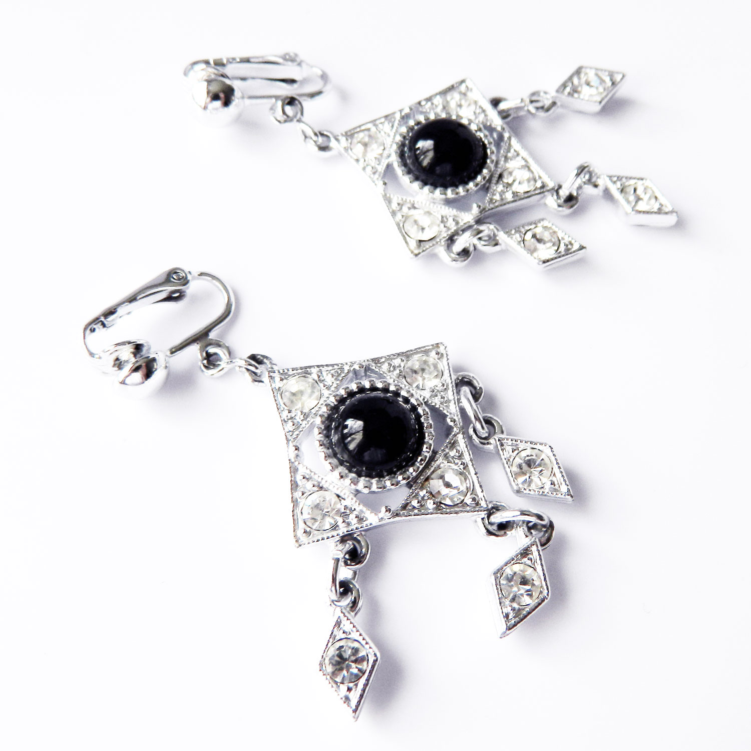 Rhinestone drop earrings