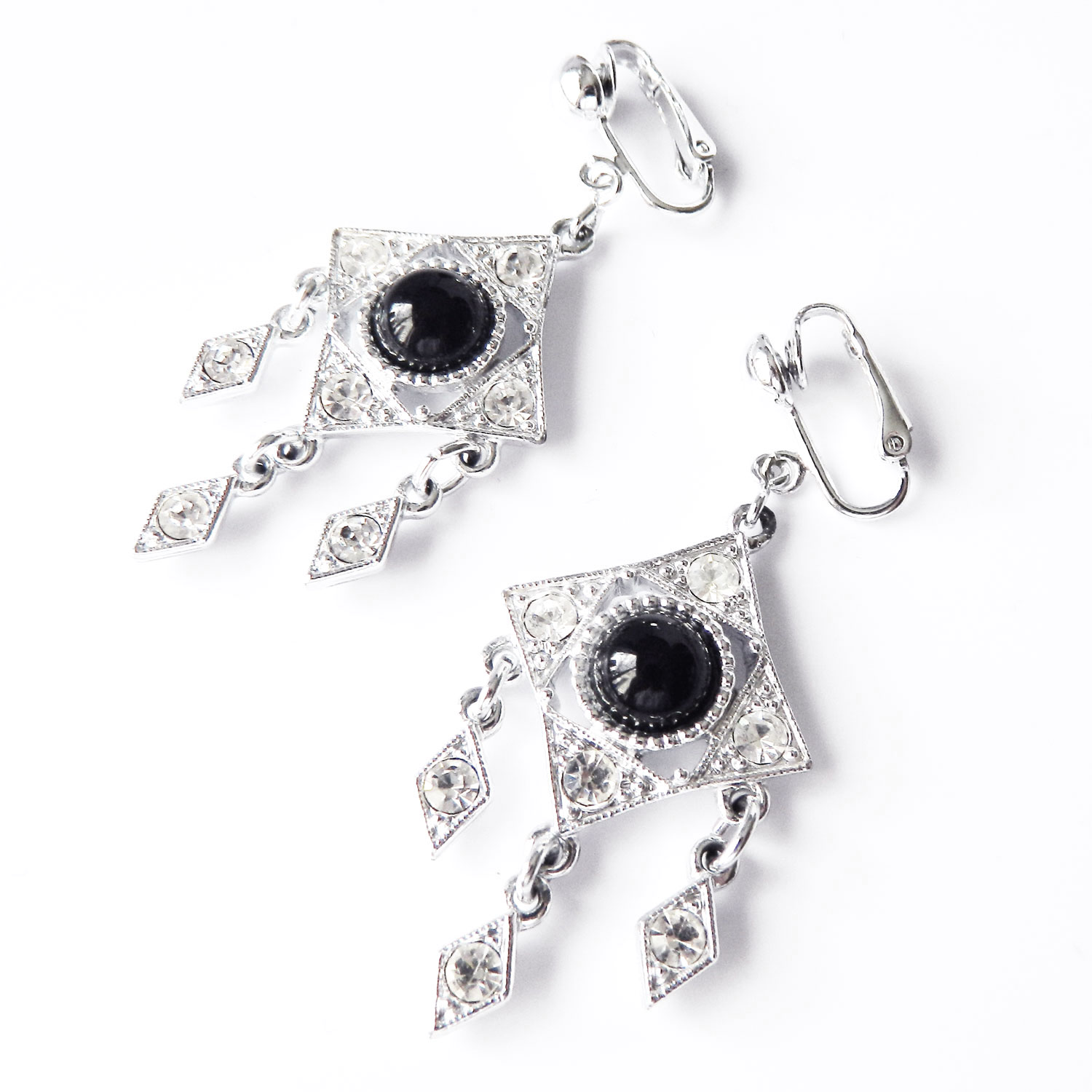 Rhinestone drop earrings