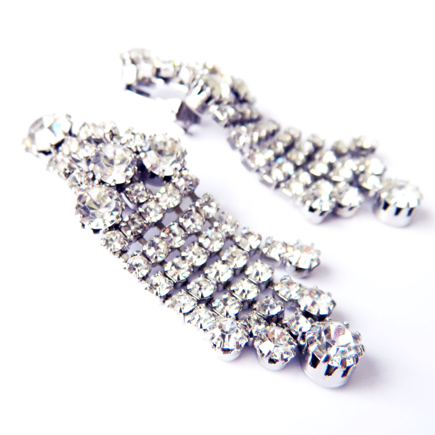 1950's Kramer rhinestone earrings