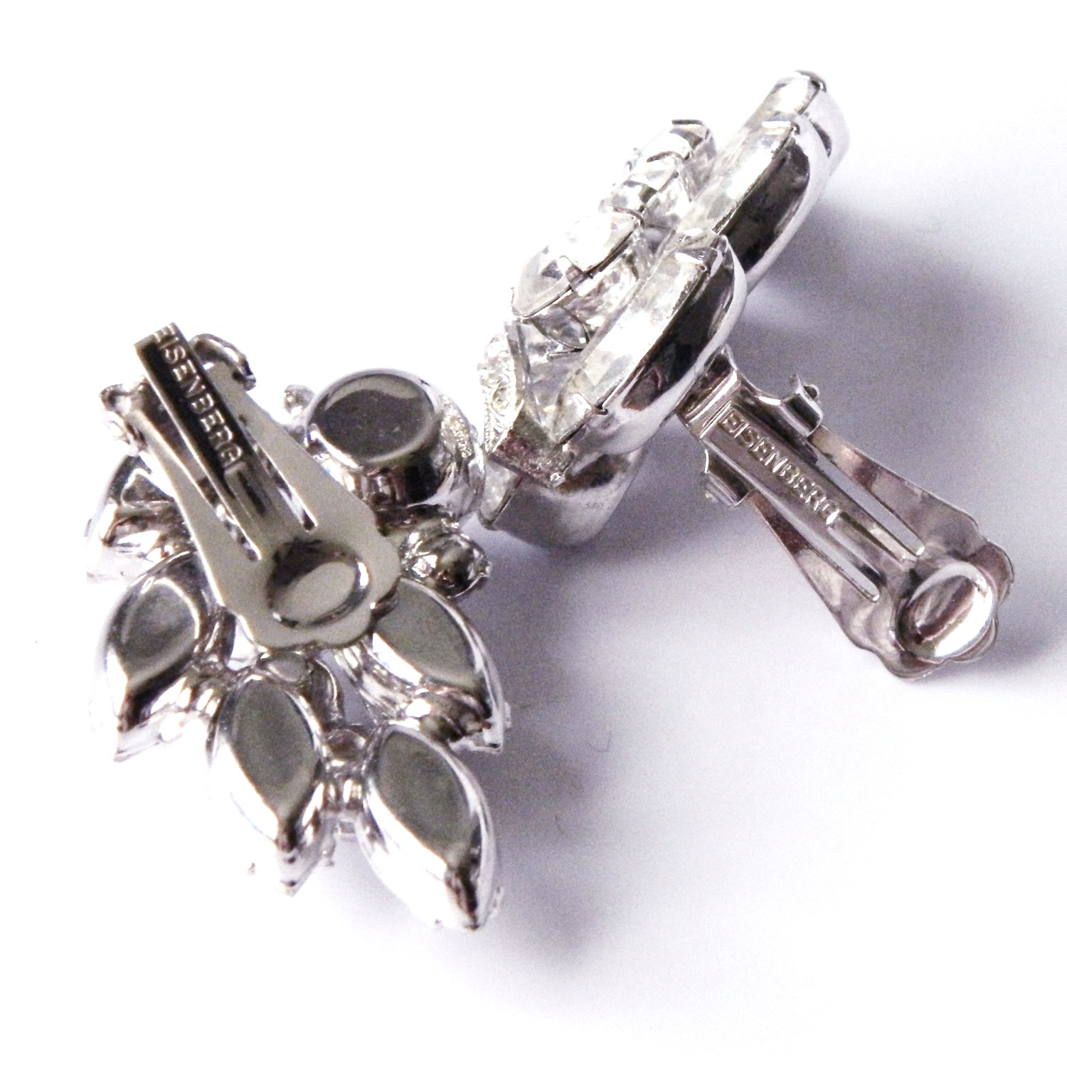 1950's Eisenberg rhinestone earrings
