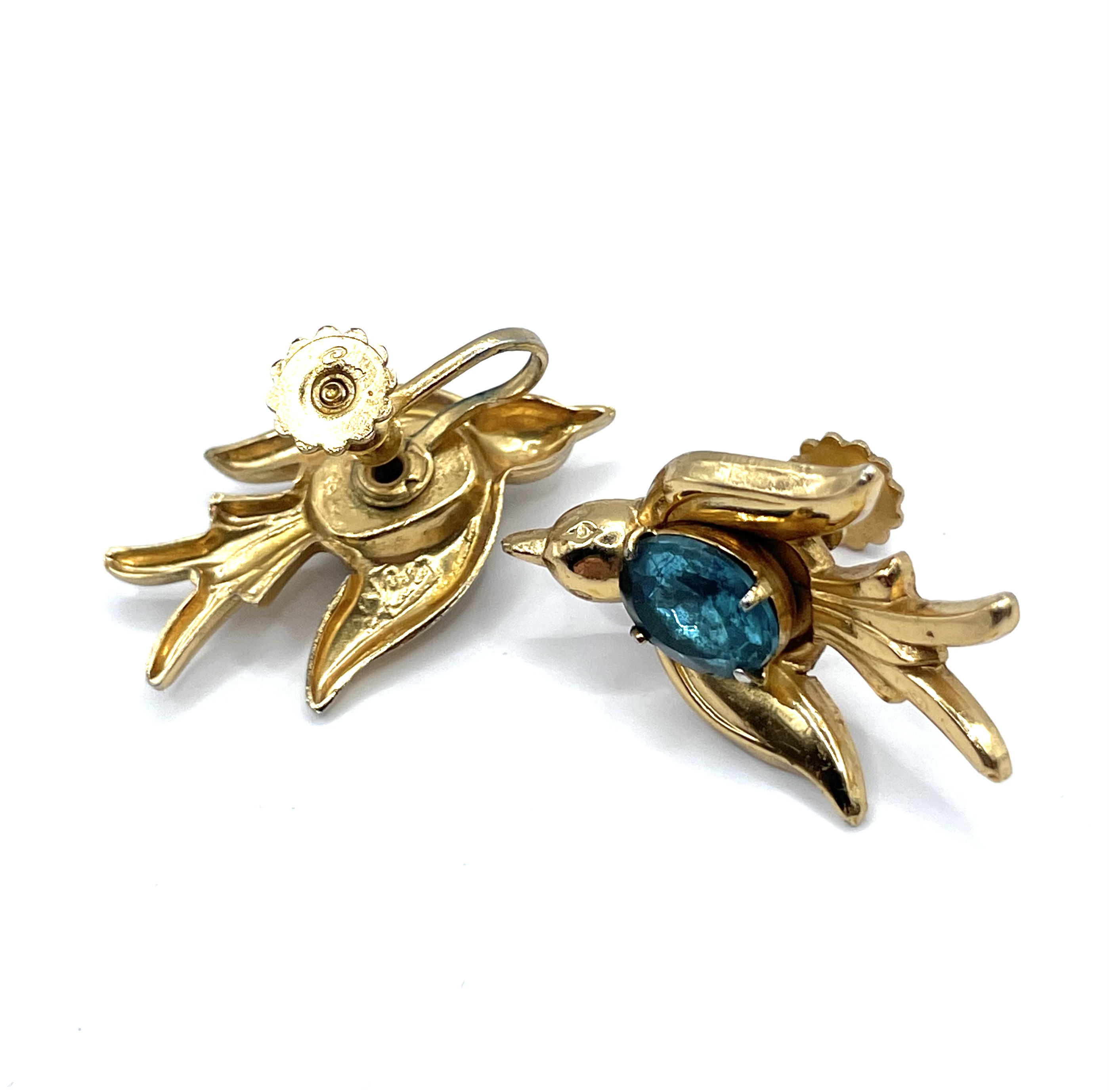 1940s Bird Earrings by Coro