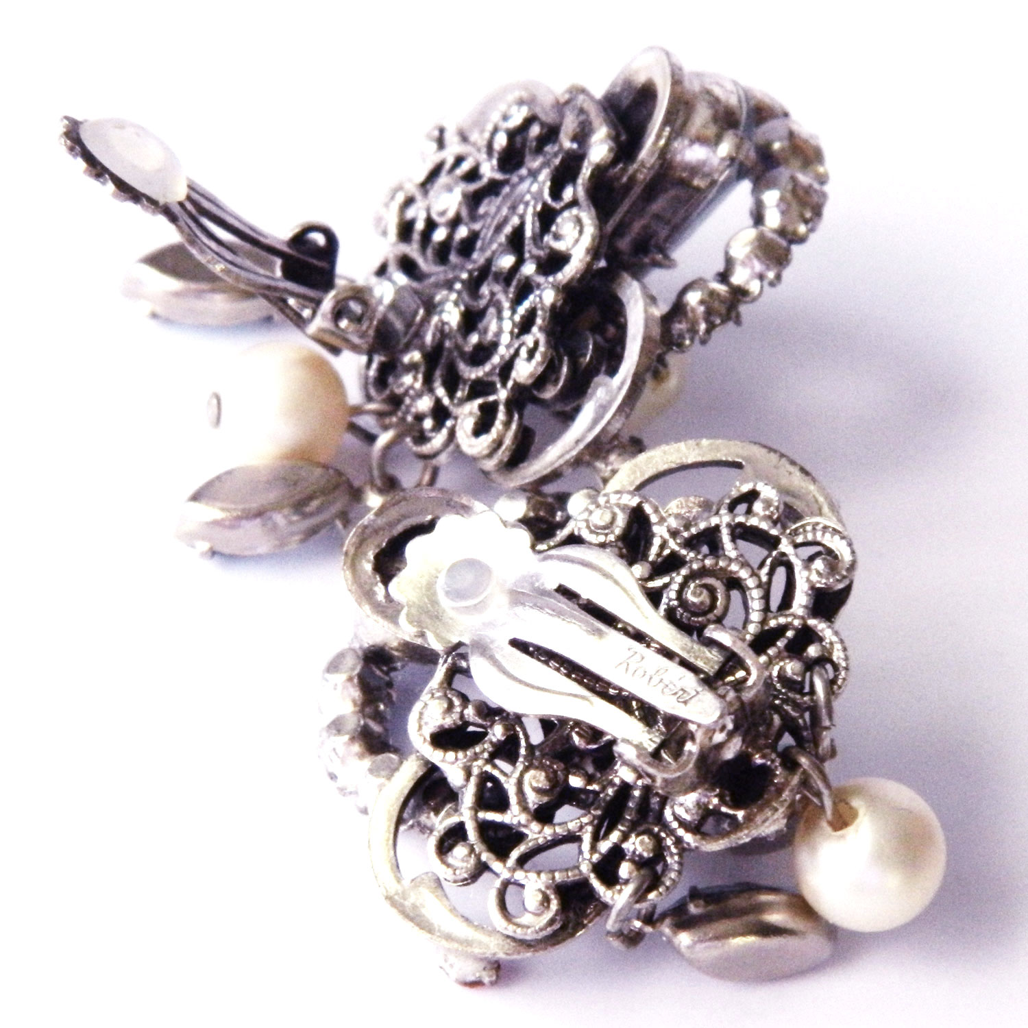 vintage rhinestone earrings