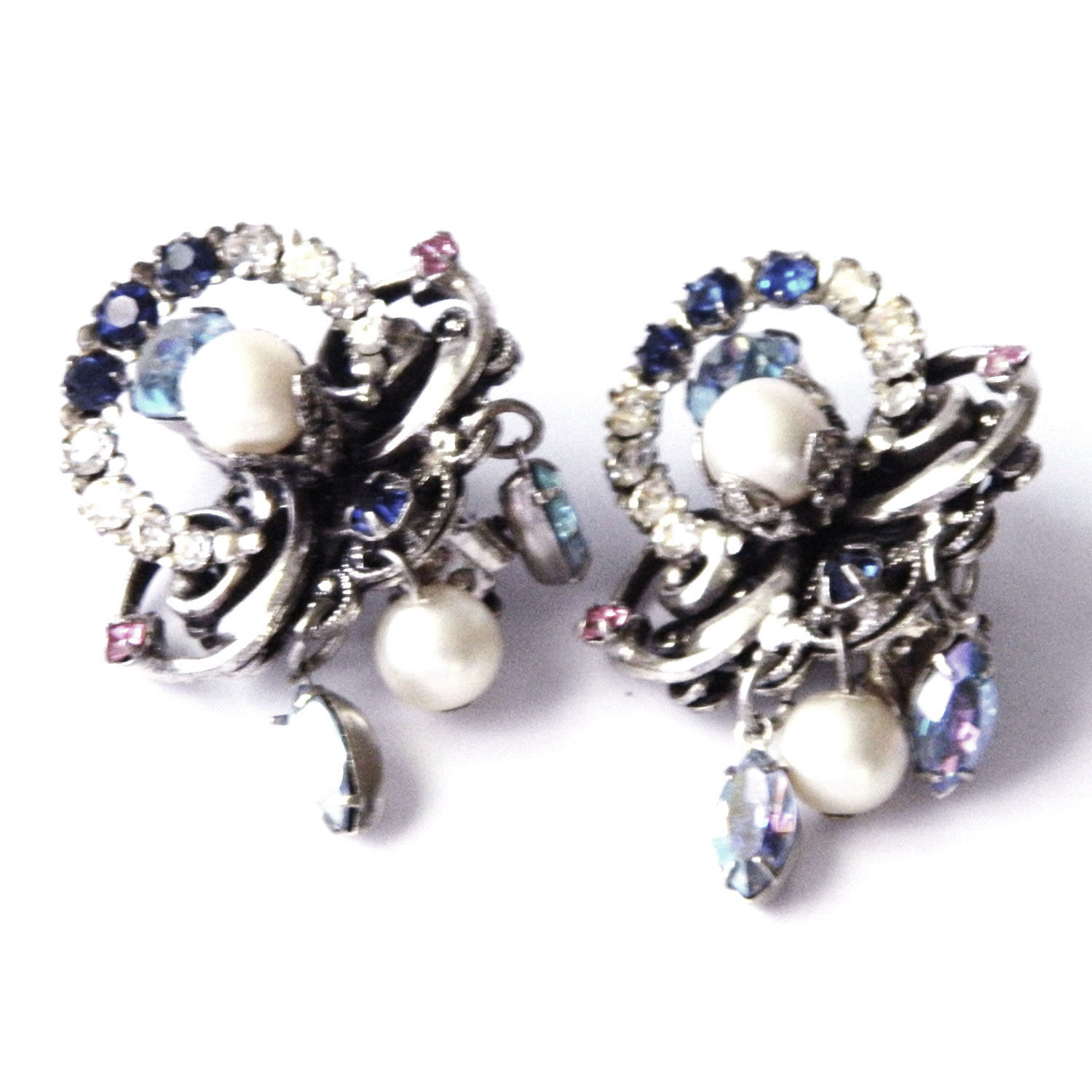 vintage rhinestone earrings