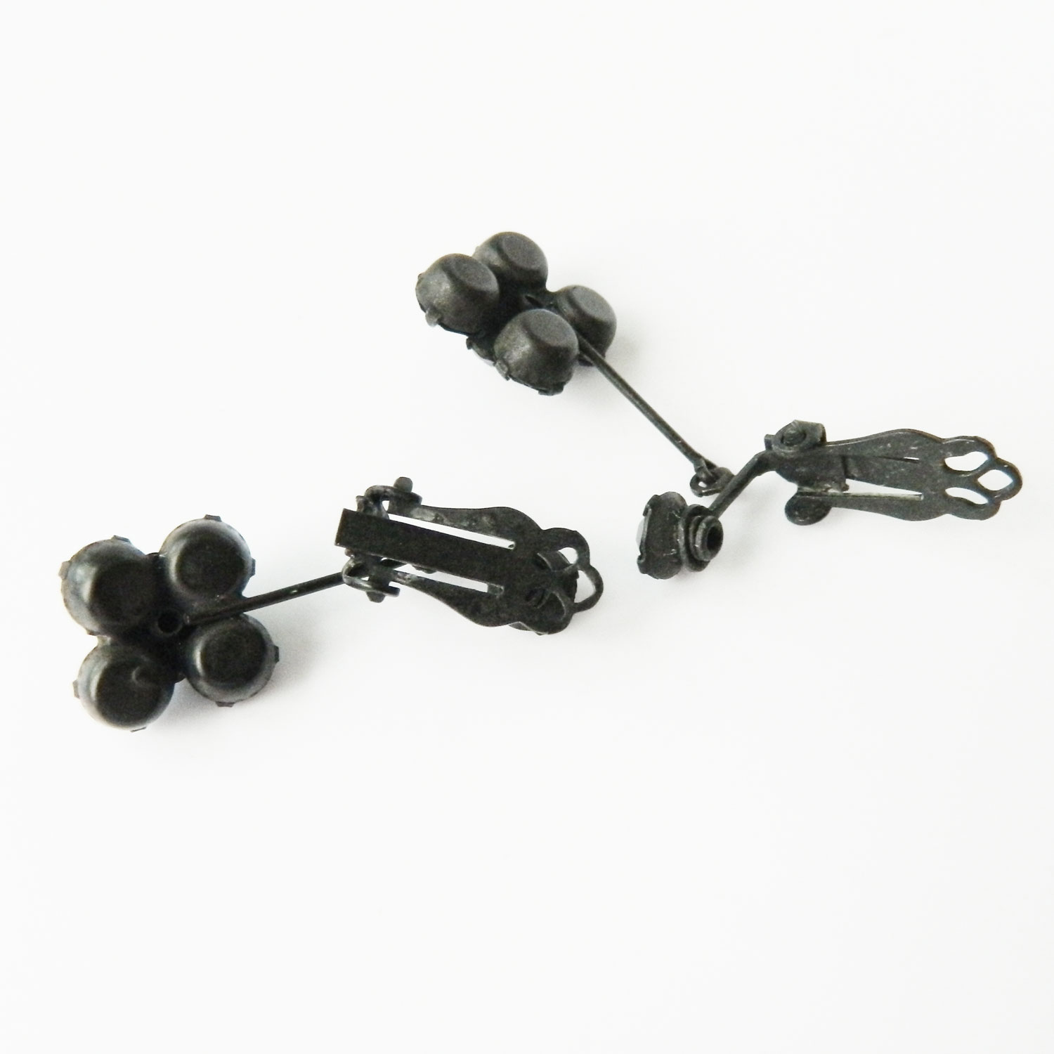 Black rhinestone drop earrings