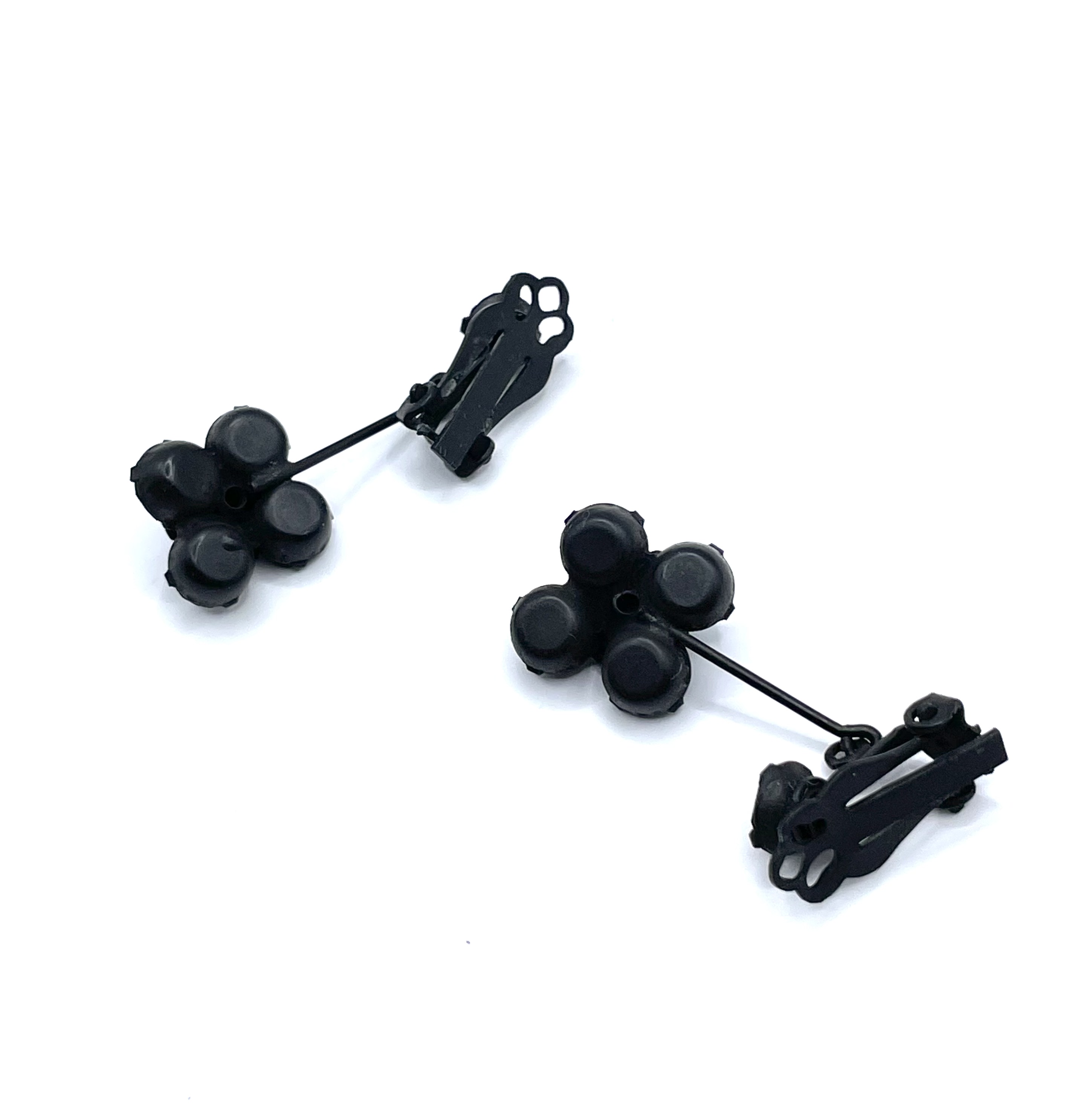 Black rhinestone drop earrings
