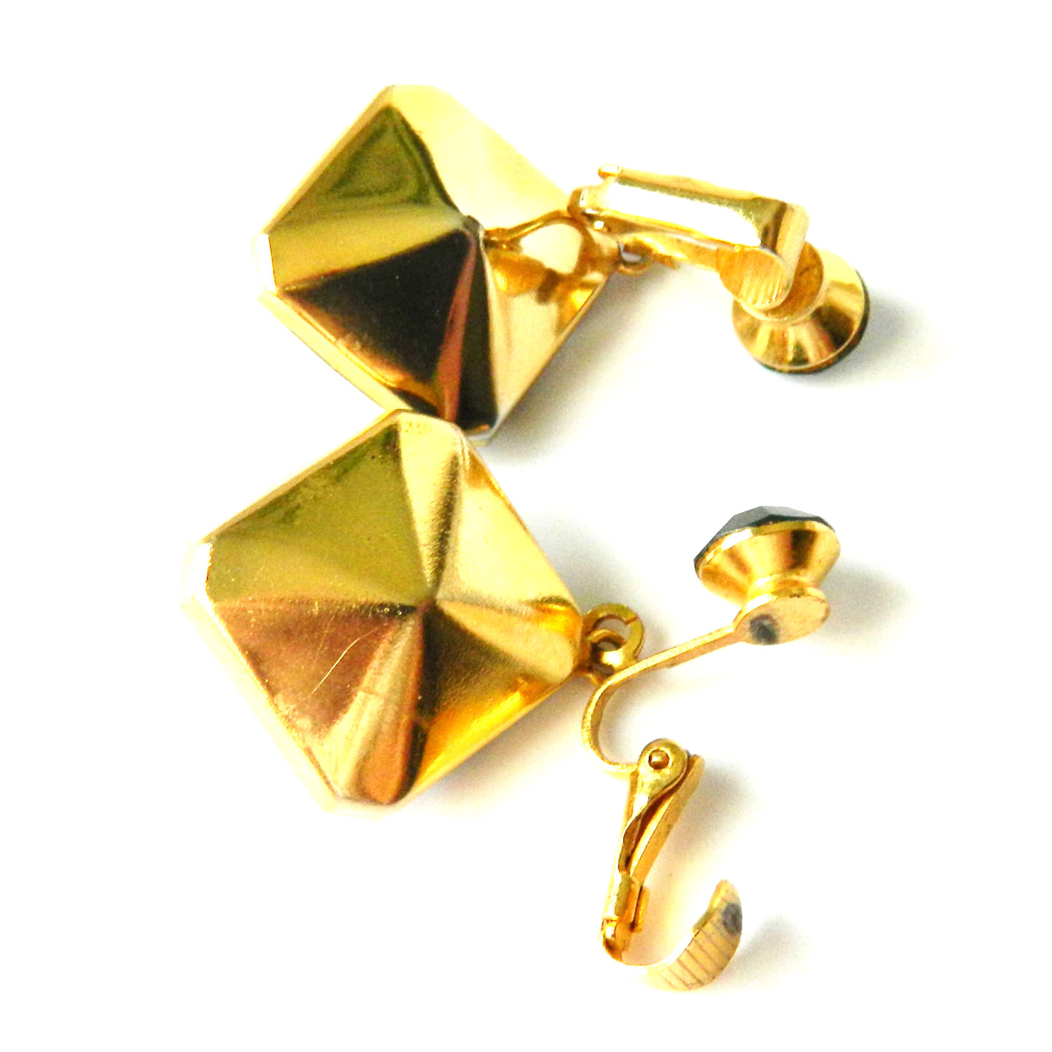 Green drop earrings