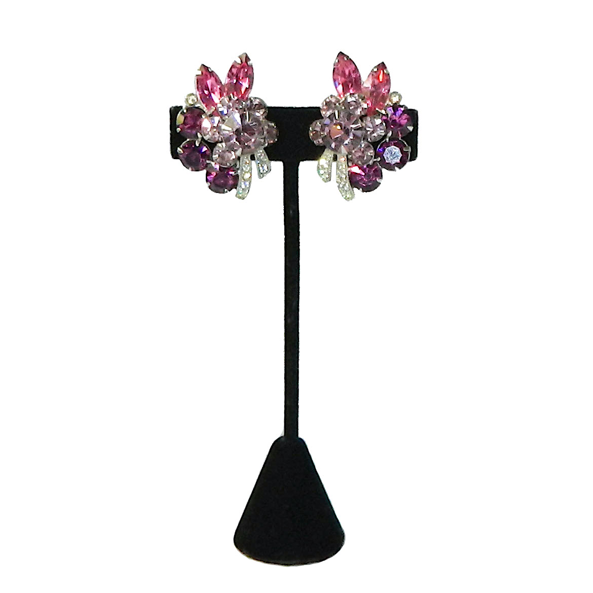 1950's Eisenberg rhinestone earrings