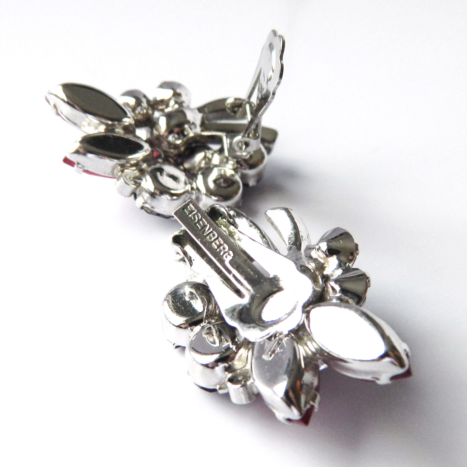 1950's Eisenberg rhinestone earrings