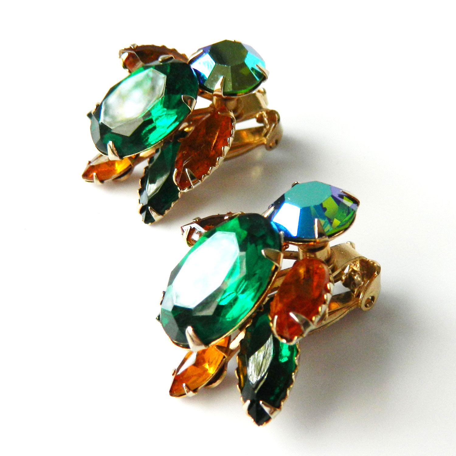 vintage rhinestone earrings