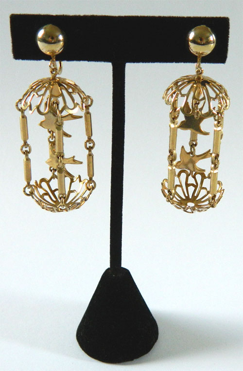 Birdcage earrings