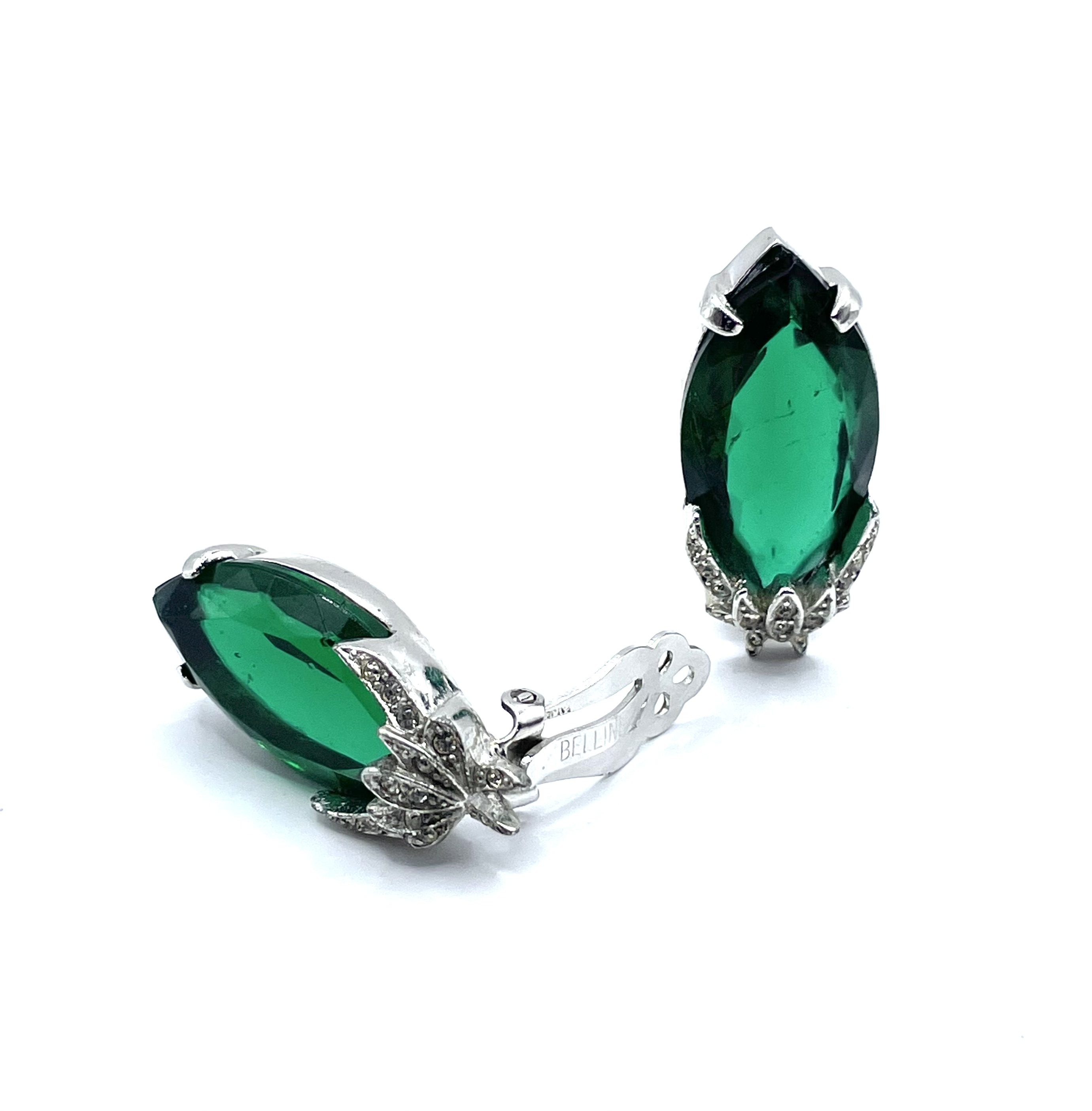 emerald green earrings