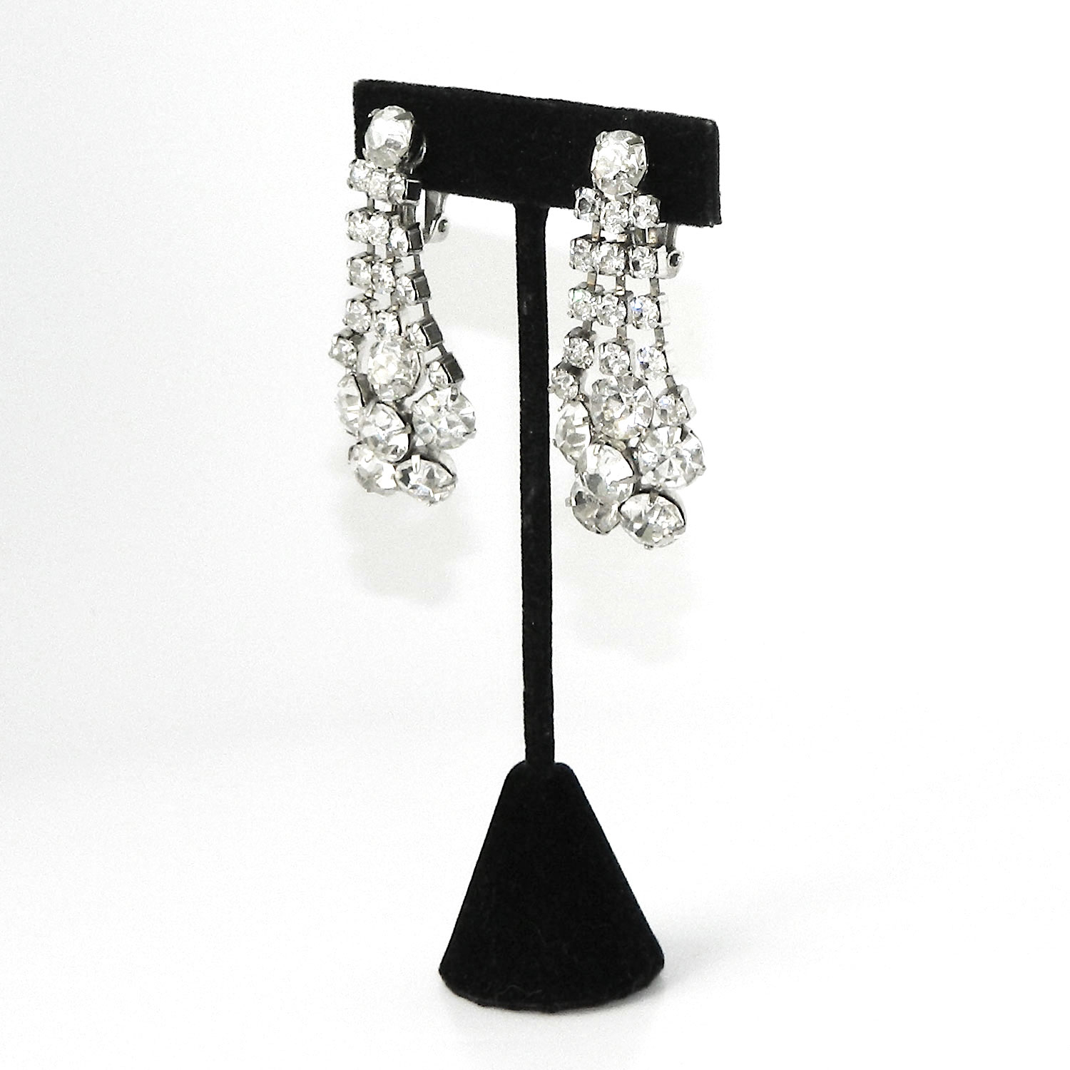 1950's rhinestone drop earrings