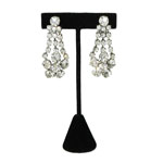 1950s rhinestone drop earrings