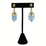 Blue aurora borealis crystal earrings