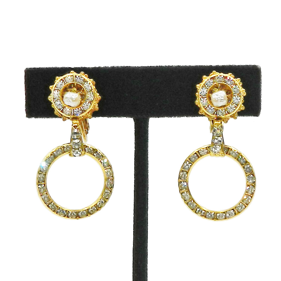 Miriam Haskell circle drop earrings