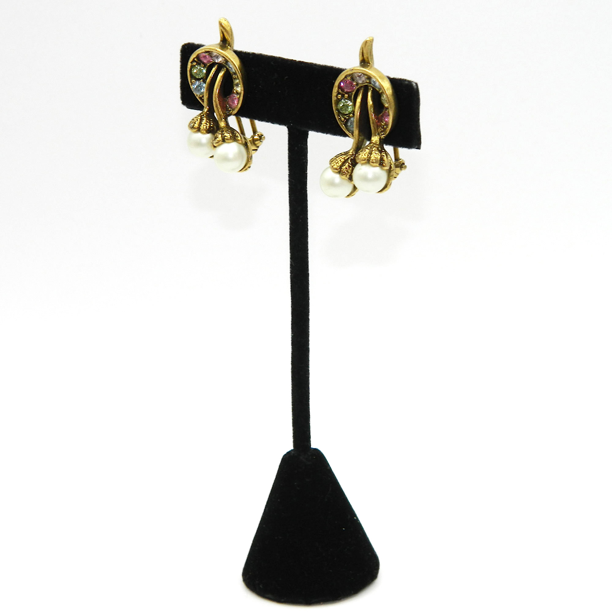 1950s rhinestone earrings