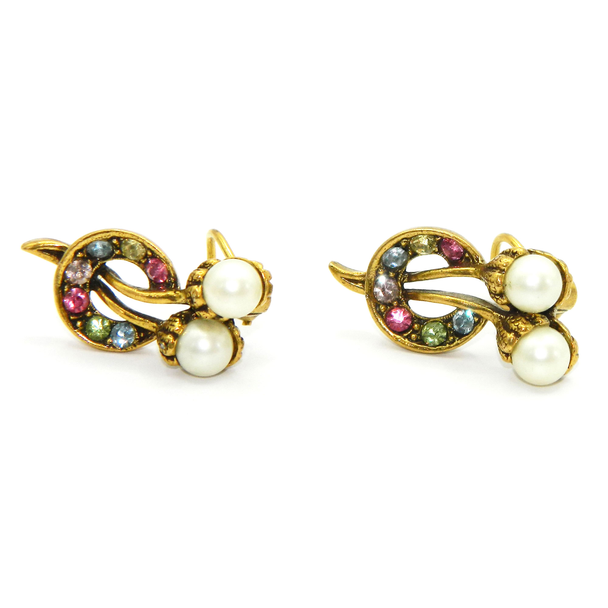 vintage rhinestone earrings
