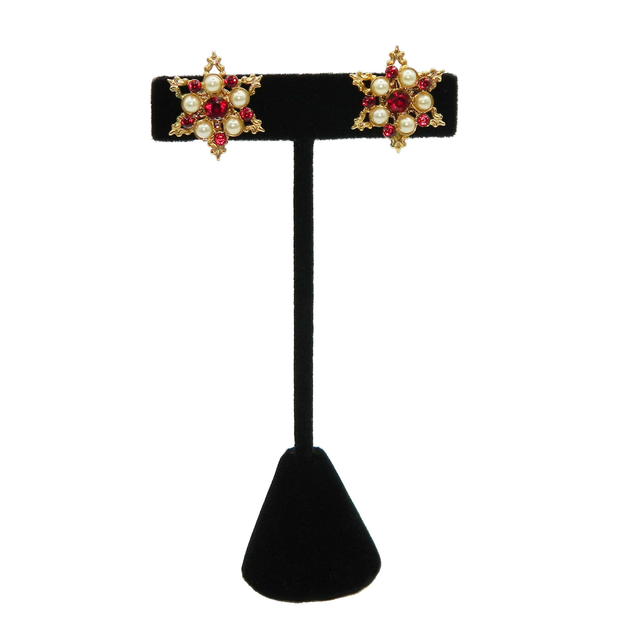 Rhinestone snowflake earrings