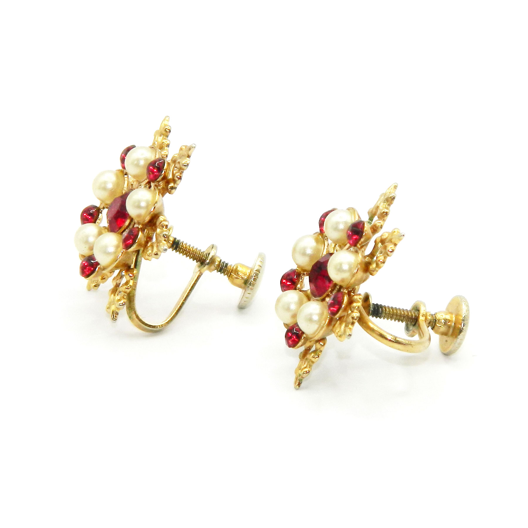 Rhinestone snowflake earrings