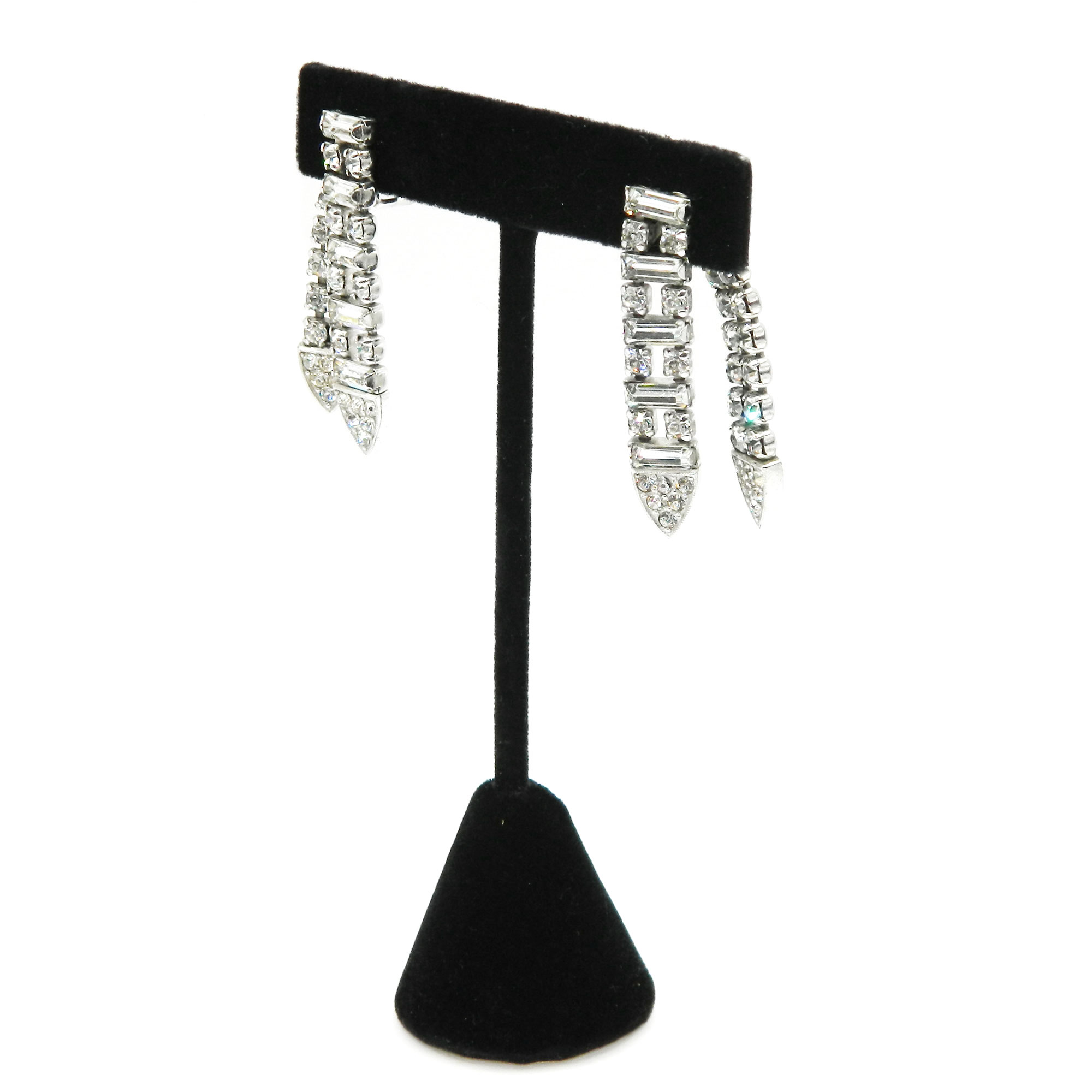 1950s Kramer rhinestone earrings