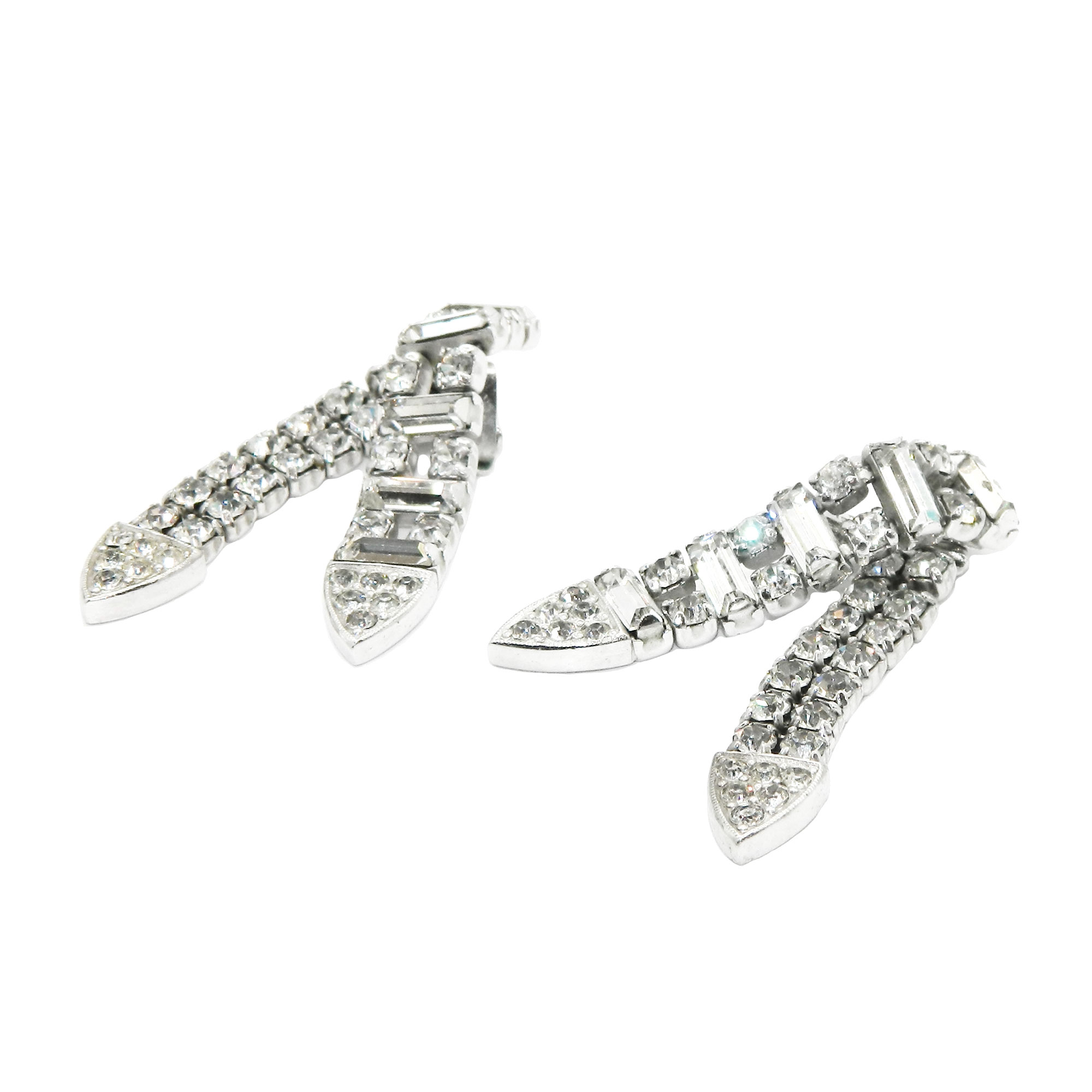 1950s Kramer rhinestone earrings