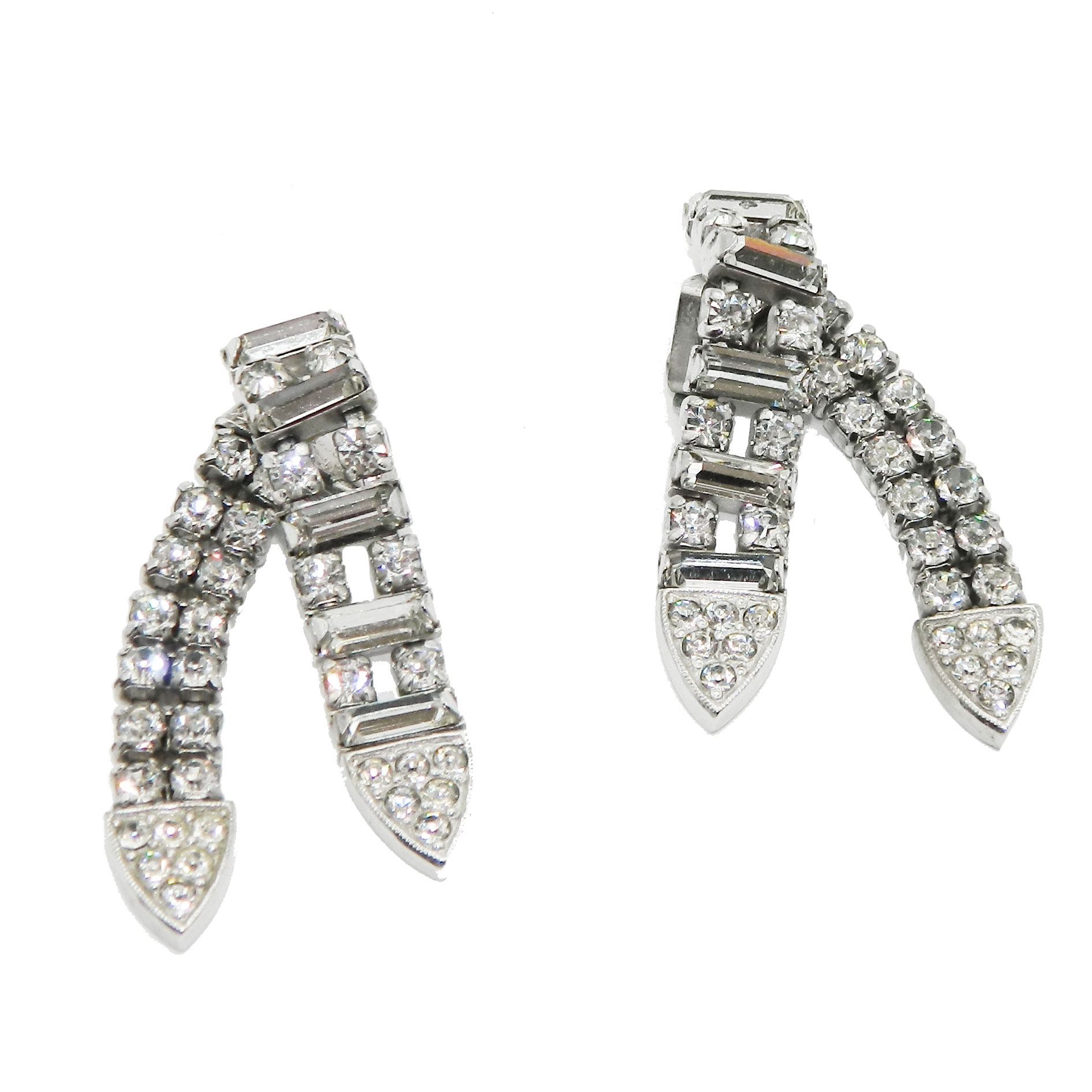 1950s Kramer rhinestone earrings