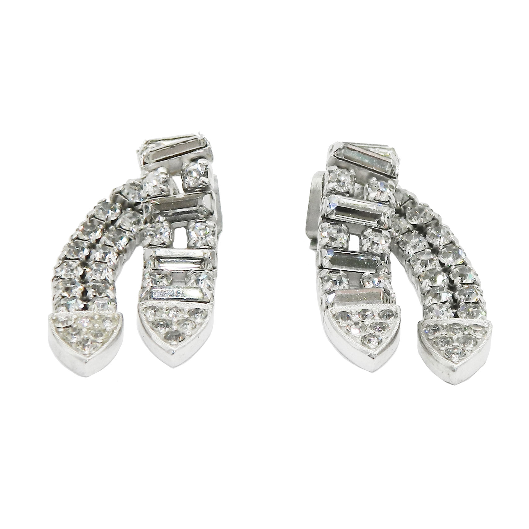 1950s Kramer rhinestone earrings