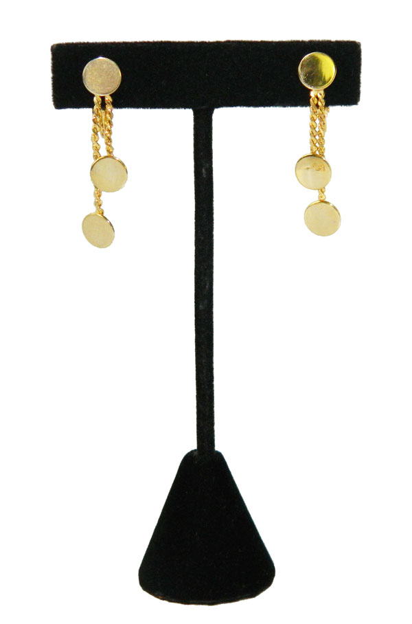 Circle drop earrings