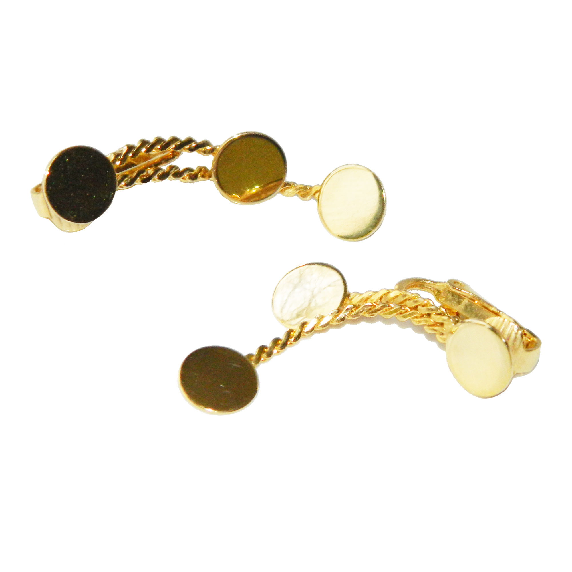 Circle drop earrings