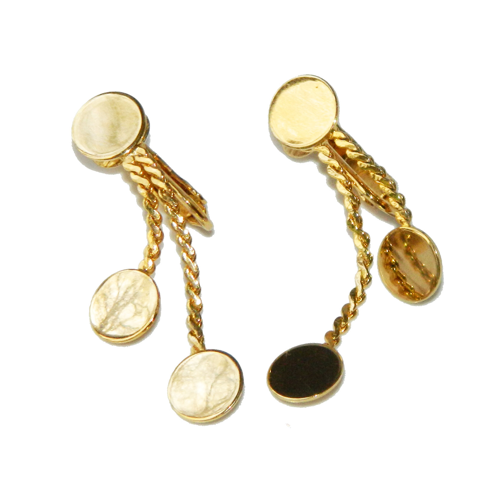 Circle drop earrings