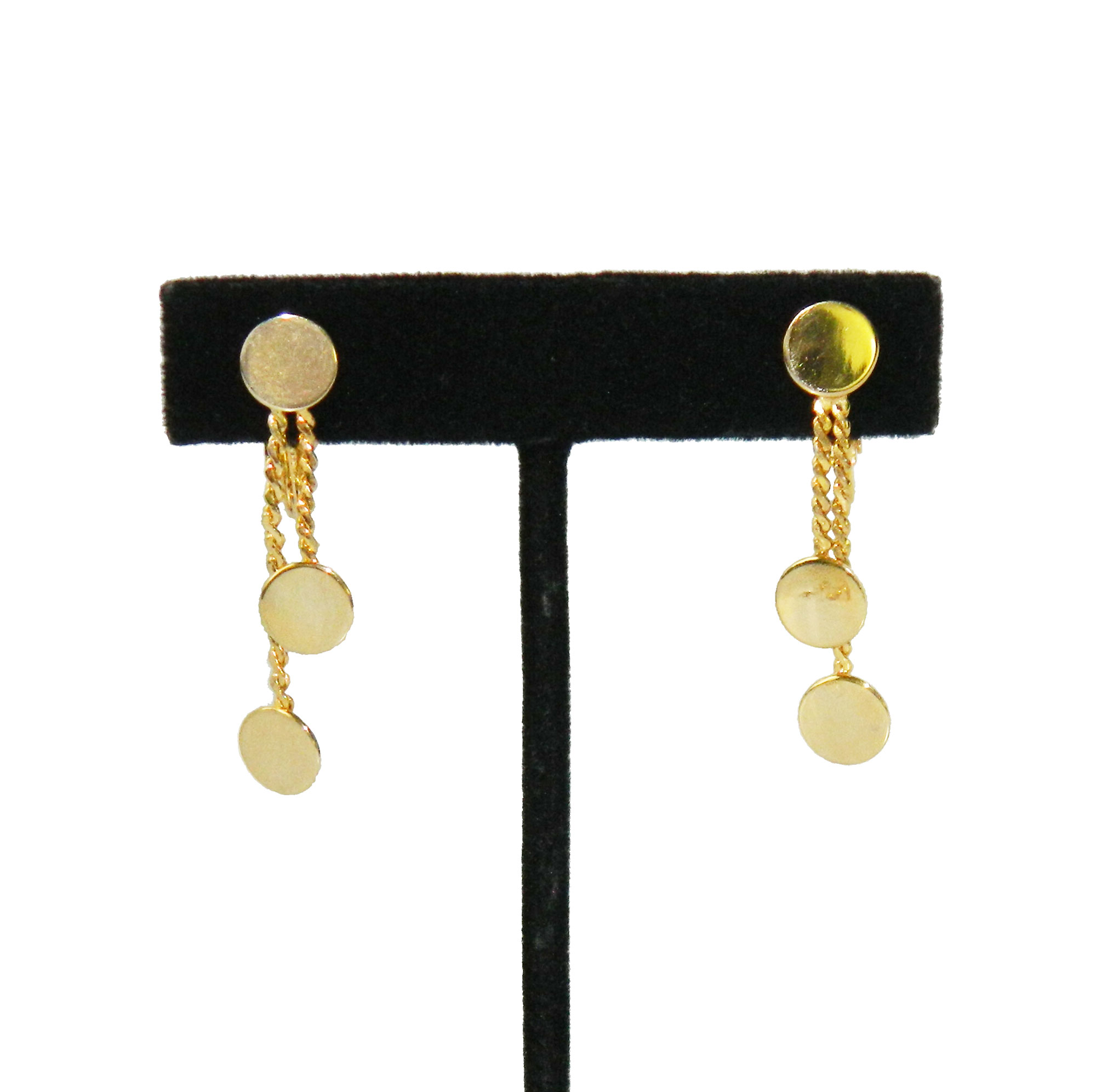 Circle drop earrings