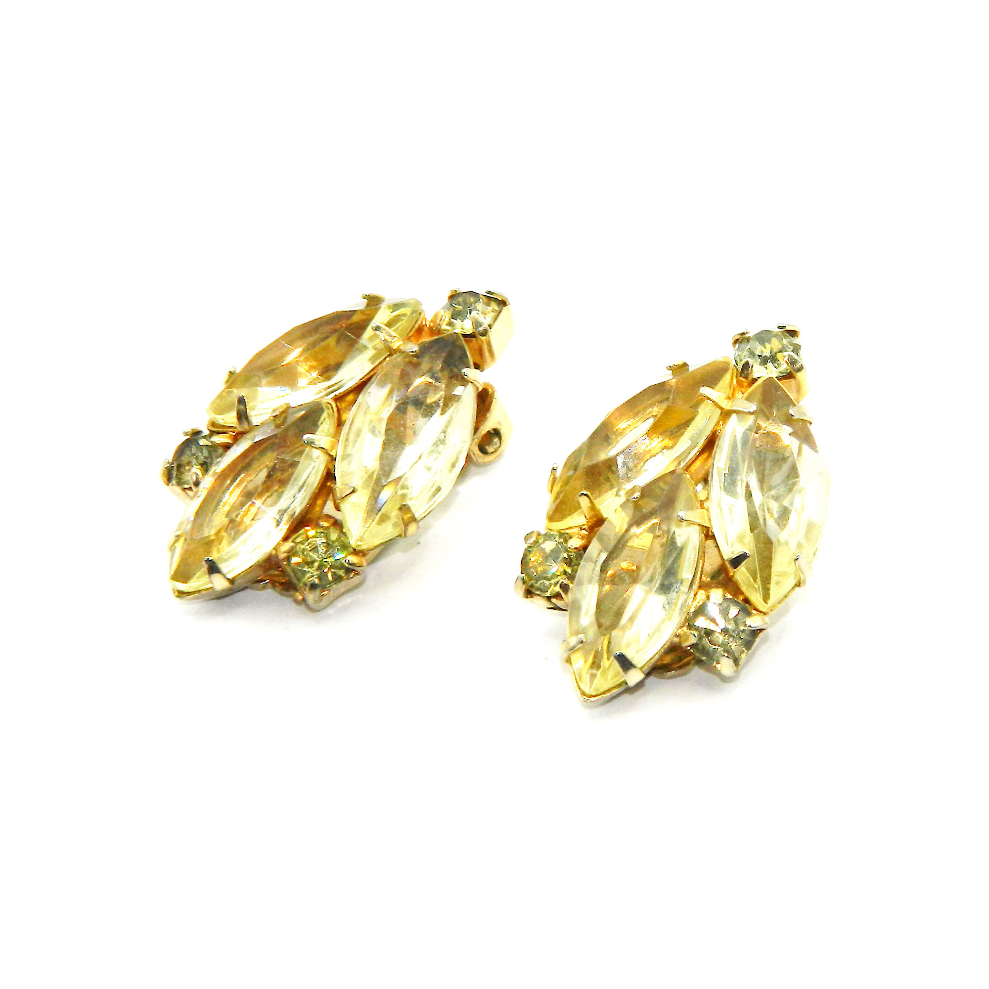 Juliana yellow rhinestone earrings