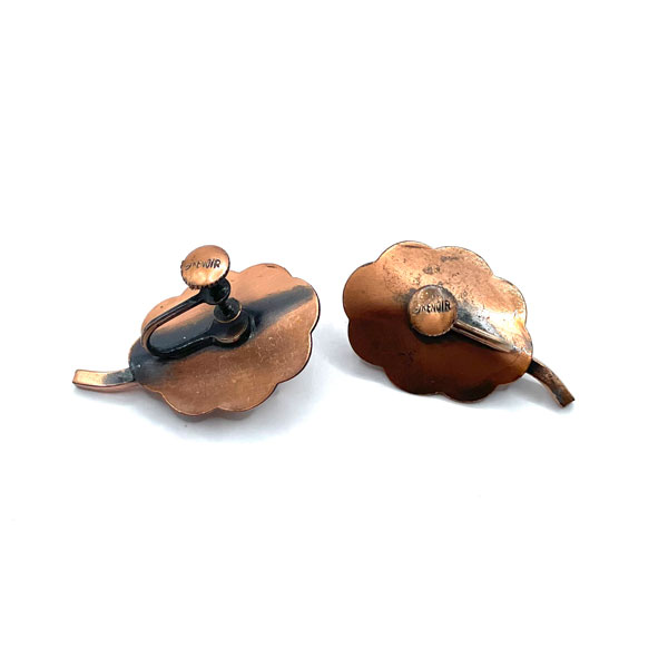 Vintage 1950s Renoir copper earrings
