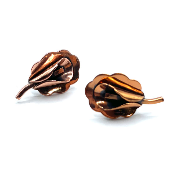 Vintage 1950s Renoir copper earrings