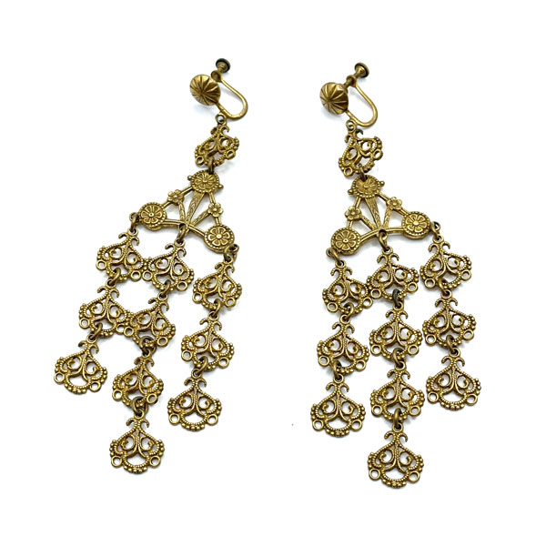 Art Nouveau drop earrings